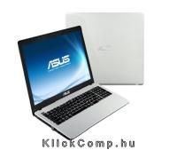 Asus notebook 15,6 LED, i3-3217U 1,8ghz, 4GB, 500GB, Intel HD, DVD-RW, DOS, 4cell, Fehér