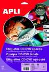 Etikett, CD/DVD, A4, teljes lefedettségű, matt, APLI  Mega 