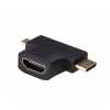 HDMI - miniHDMI - microHDMI átalakító adapter Akyga