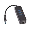 3 port USB HUB + Ethernet USB 3.0 Akyga