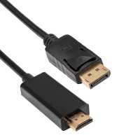 Kábel  HDMI - DisplayPort 1.8m  fekete Akyga