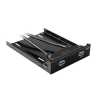 Előlapi panel 3,5  - 2.5  HDD/SSD-hez 2xUSB3.0 csatlakozóval Fekete