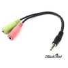 Átalakító Kábel stereo jack 3.5mm 4 pin to 2x 3.5mm 3 pin BLACKBIRD