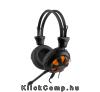 Fejhallgató narancs-fekete A4-Tech headset