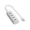 4 port USB Hub - Aluminium Hub Ezüst USB3.0