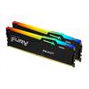 16GB DDR5 memória 4800MHz 2x8GB Kingston FURY Beast RGB