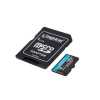 Memória-kártya 128GB SD micro Kingston Canvas Go! Plus SDCG3/128GB adapterrel