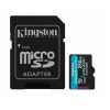 Memória-kártya 256GB SD micro SDXC Class 10 UHS-I U3Kingston Canvas Go! Plus SDCG3/256GB adapterrel