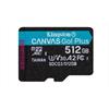 Memória-kártya 512GB SD micro (SDXC Class 10 UHS-I U3)  Kingston Canvas Go! Plus SDCG3/512GBSP