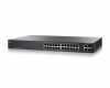 Cisco SG200-26P 24 LAN 10/100/1000Mbps, 2 miniGBIC Smart menedzselhető PoE switch