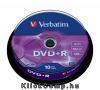 DVD+R lemez, AZO, 4,7GB, 16x, hengeren, VERBATIM
