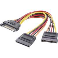kábel SATA Y tápkábel 2 x SATA - PCIe 6+2 PIN átalakító